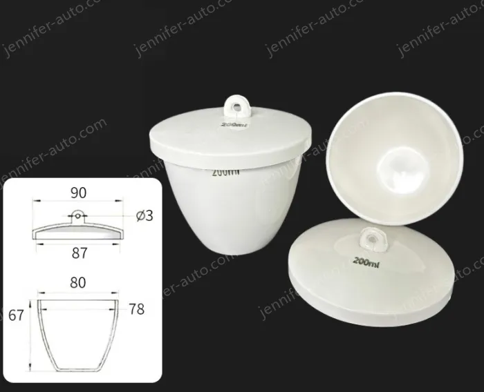 Ceramic crucibles 150ml+ lid