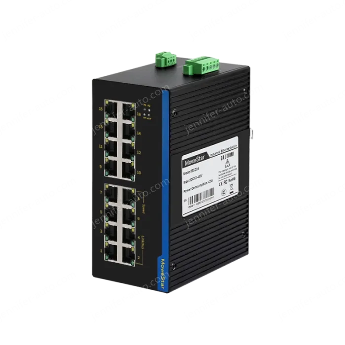 16 Ports 10/100M T(x) Din-Rail Unmanaged Industrial Ethernet Switch