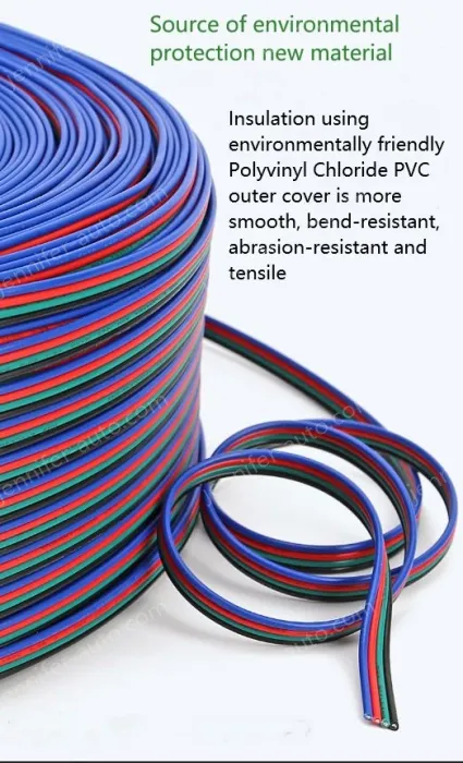 LED light connecting cable 24AWG*5 and (11/0.12TS)