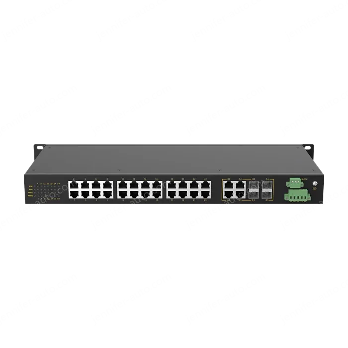 4 Ports Gigabit Combo + 24 Ports 10/100M T(x) Rack-mount Unmanaged Industrial Ethernet Switch