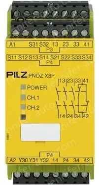 PNOZ X3P 24VDC 24VAC 3n/o 1n/c 1so