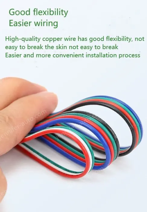 LED light connecting cable 24AWG*8 and (11/0.12TS)